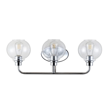 Sandrine Iron/Seeded Glass Cottage Rustic LED Vanity Light